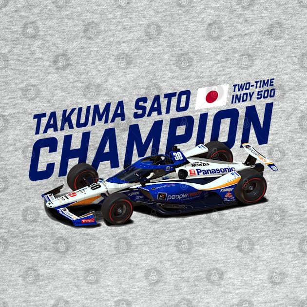 Takuma Sato 2020 Indy Winner (blue text) by Sway Bar Designs